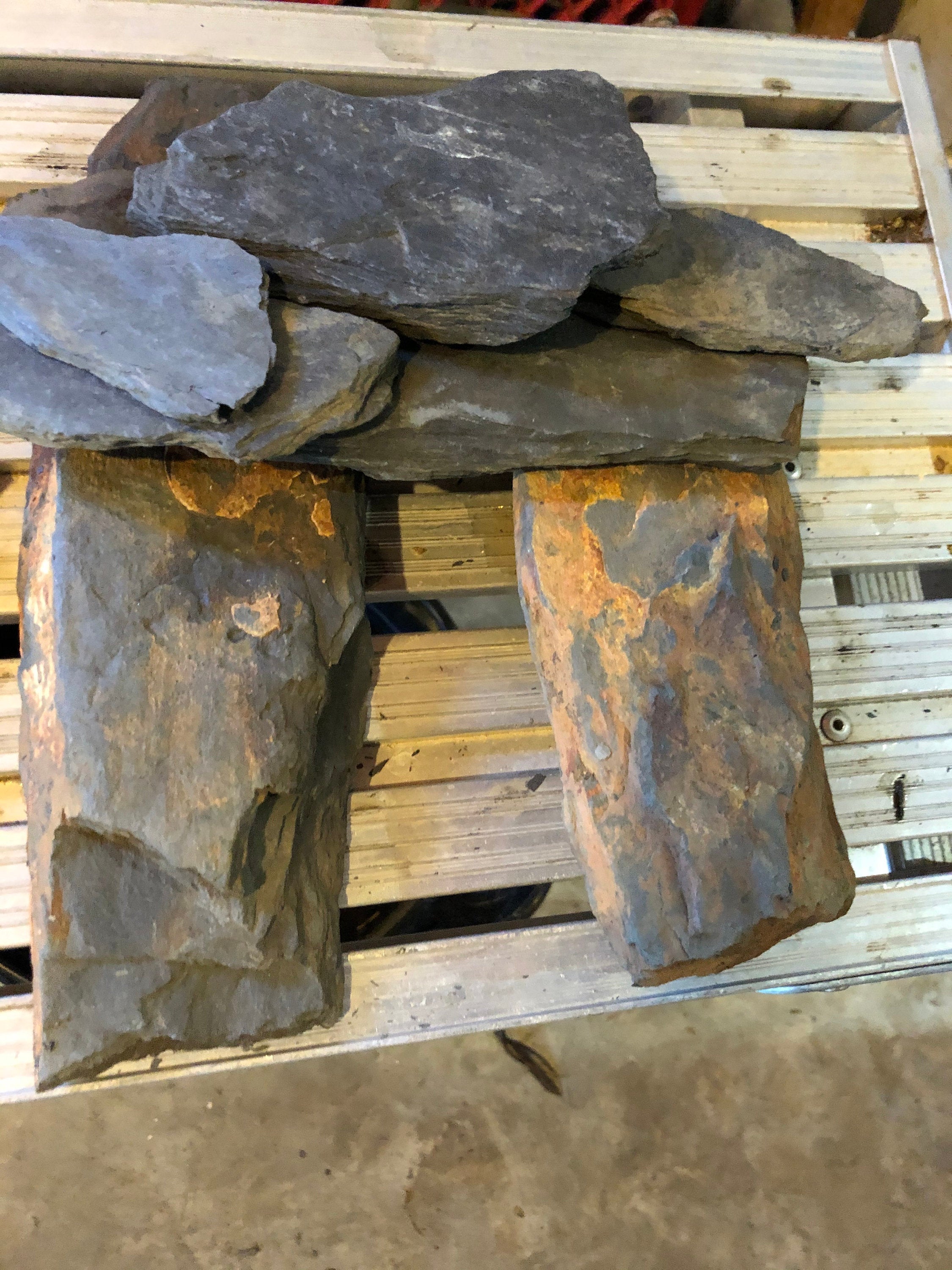 Natural Slate Rock Cave Fish Tank Aquarium Decor For Reptiles, Spiders, Turtles.