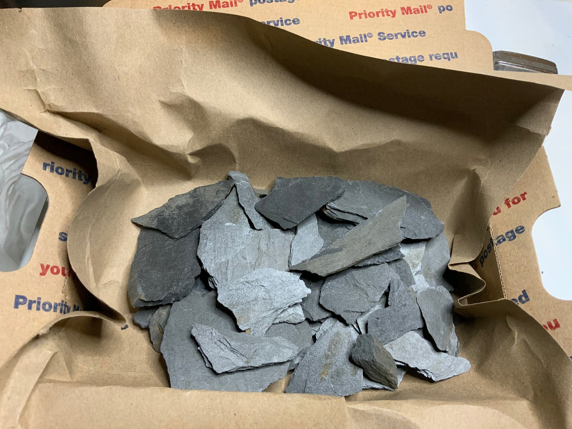 Fairy Garden NATURAL SLATE STONE miniature fire pit, walk way, walls. Kids projects.
