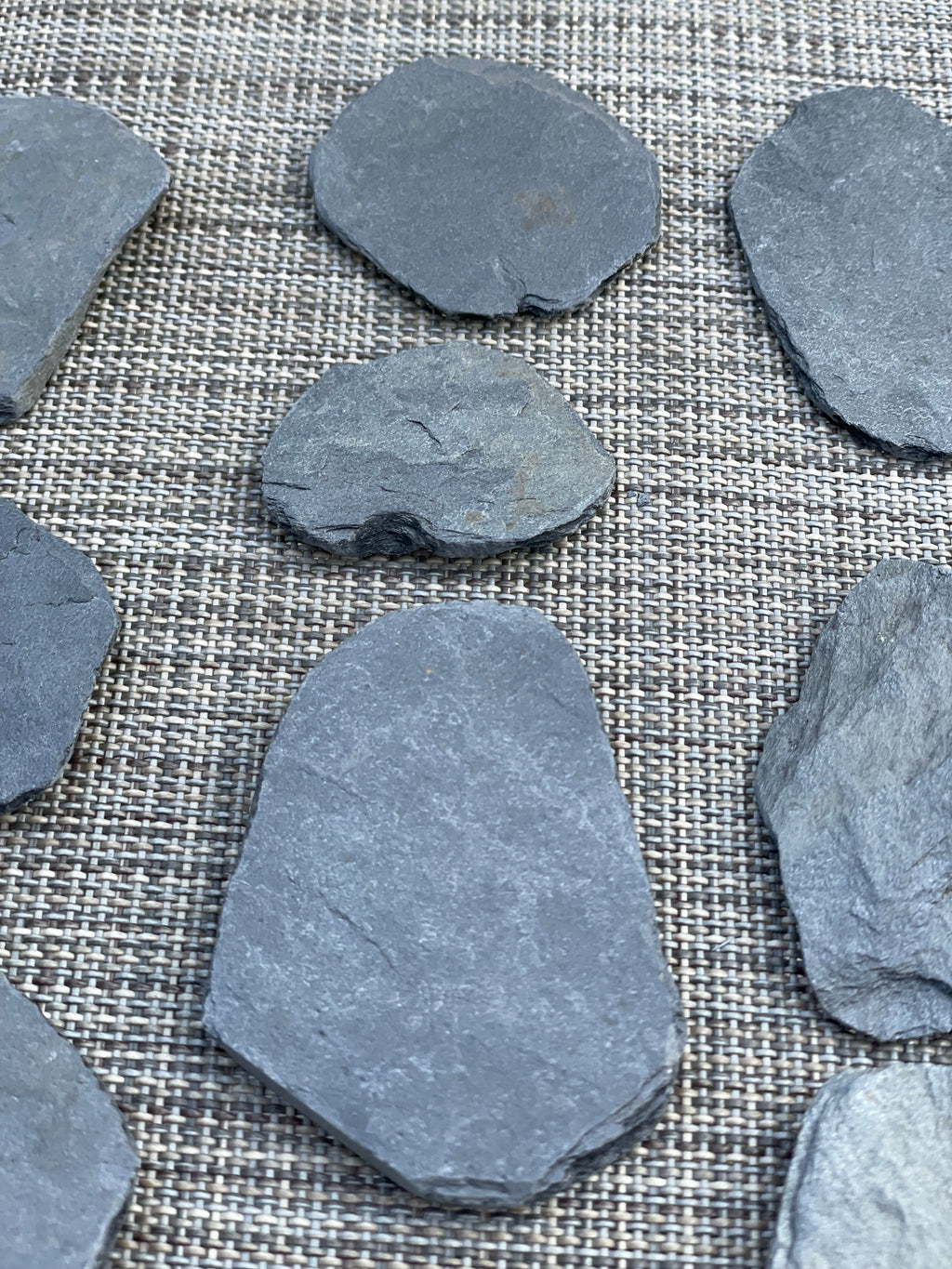 Ten small Slate Steppingstones For Fairy Gardens Or Crafts.