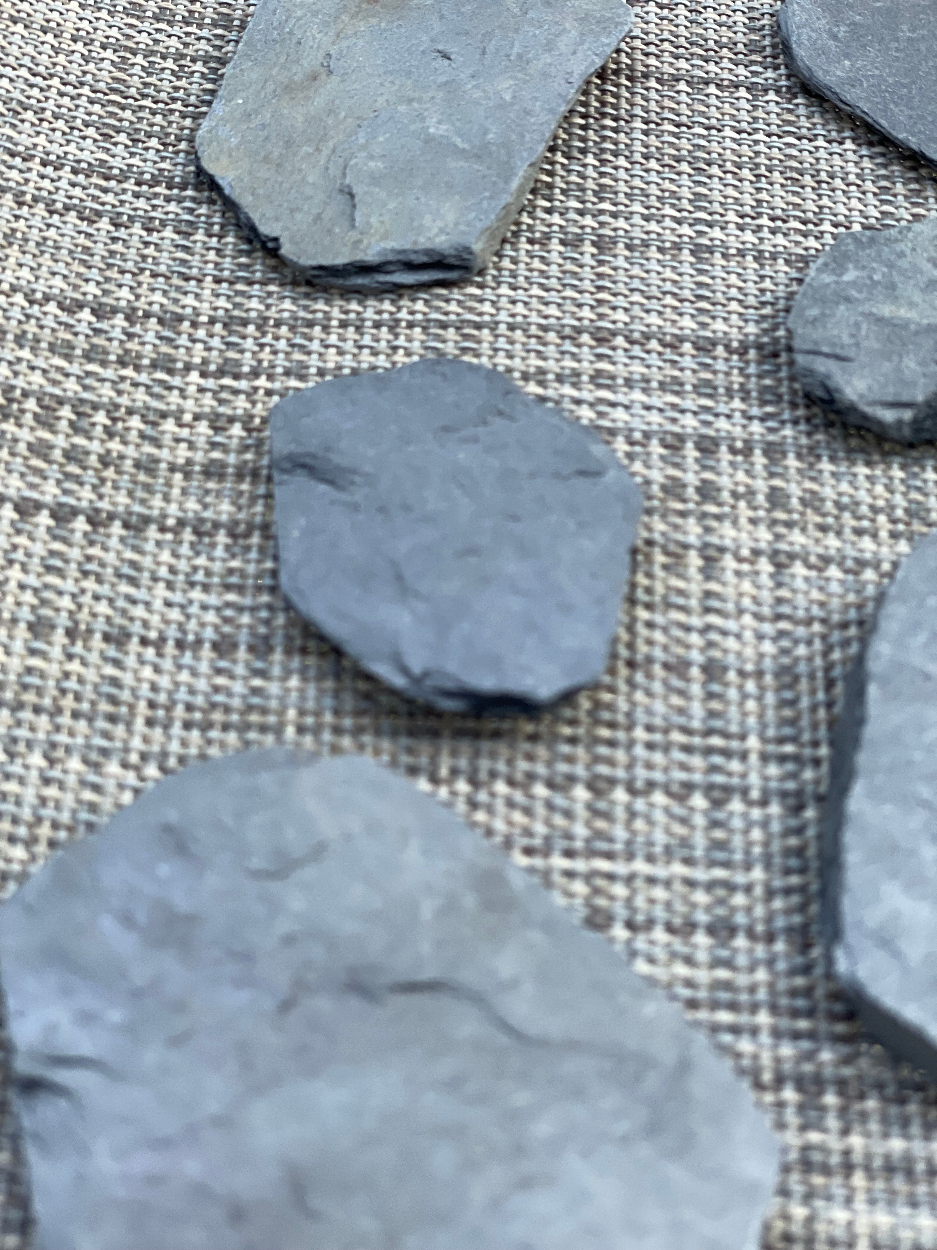 Ten small Slate Steppingstones For Fairy Gardens Or Crafts.