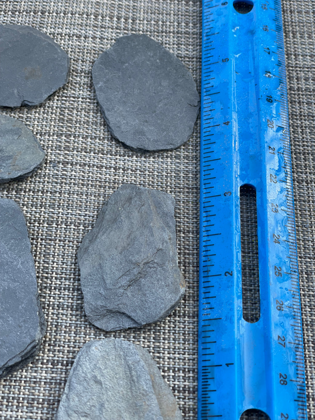Ten small Slate Steppingstones For Fairy Gardens Or Crafts.