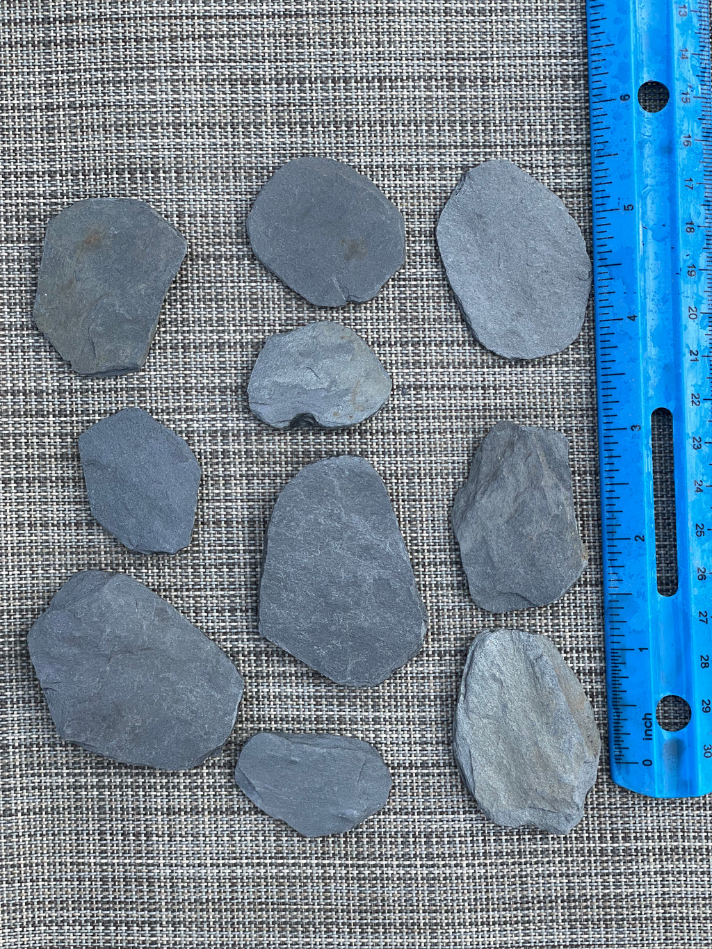 Ten small Slate Steppingstones For Fairy Gardens Or Crafts.