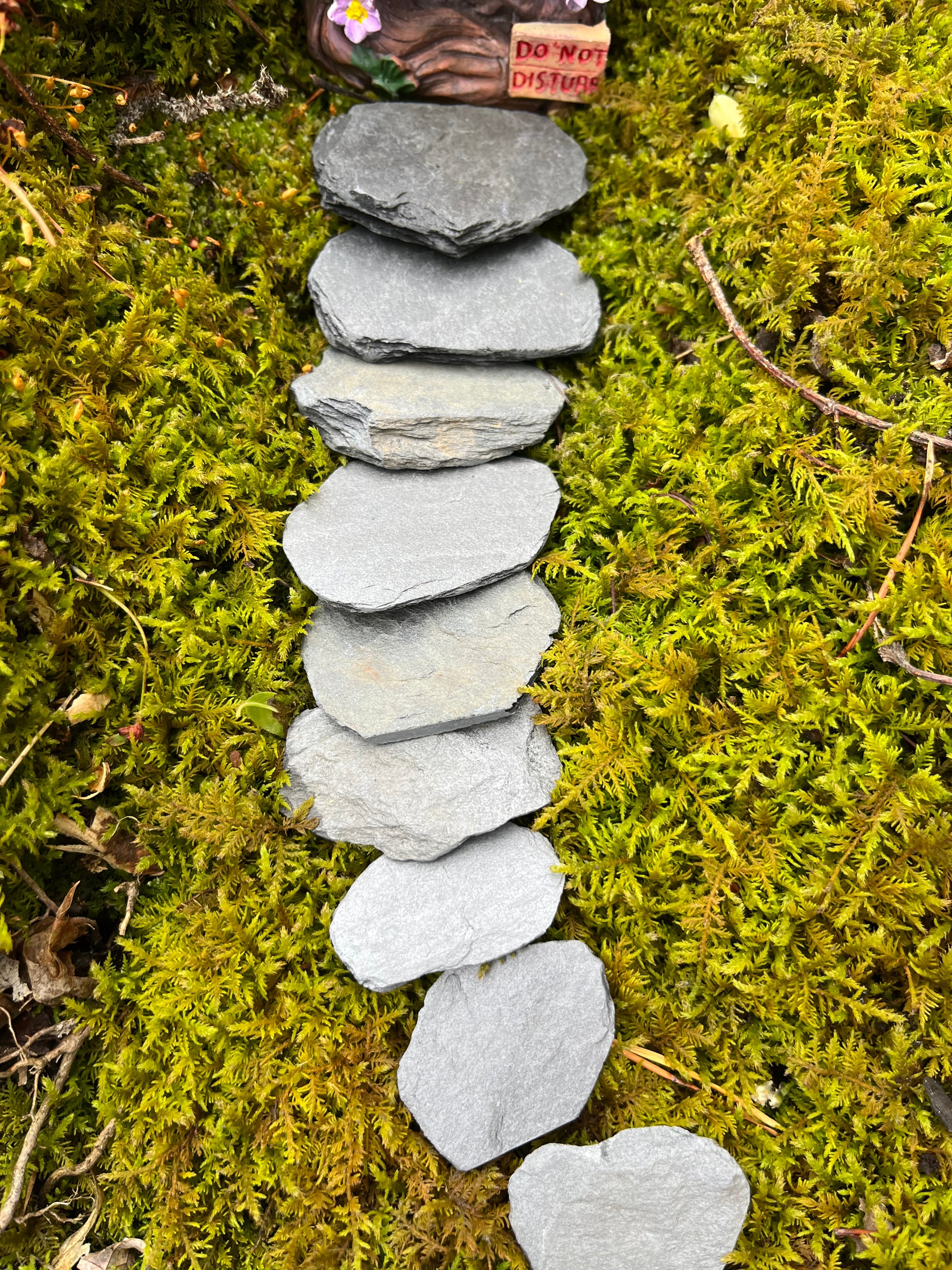 Ten small Slate Steppingstones For Fairy Gardens Or Crafts.