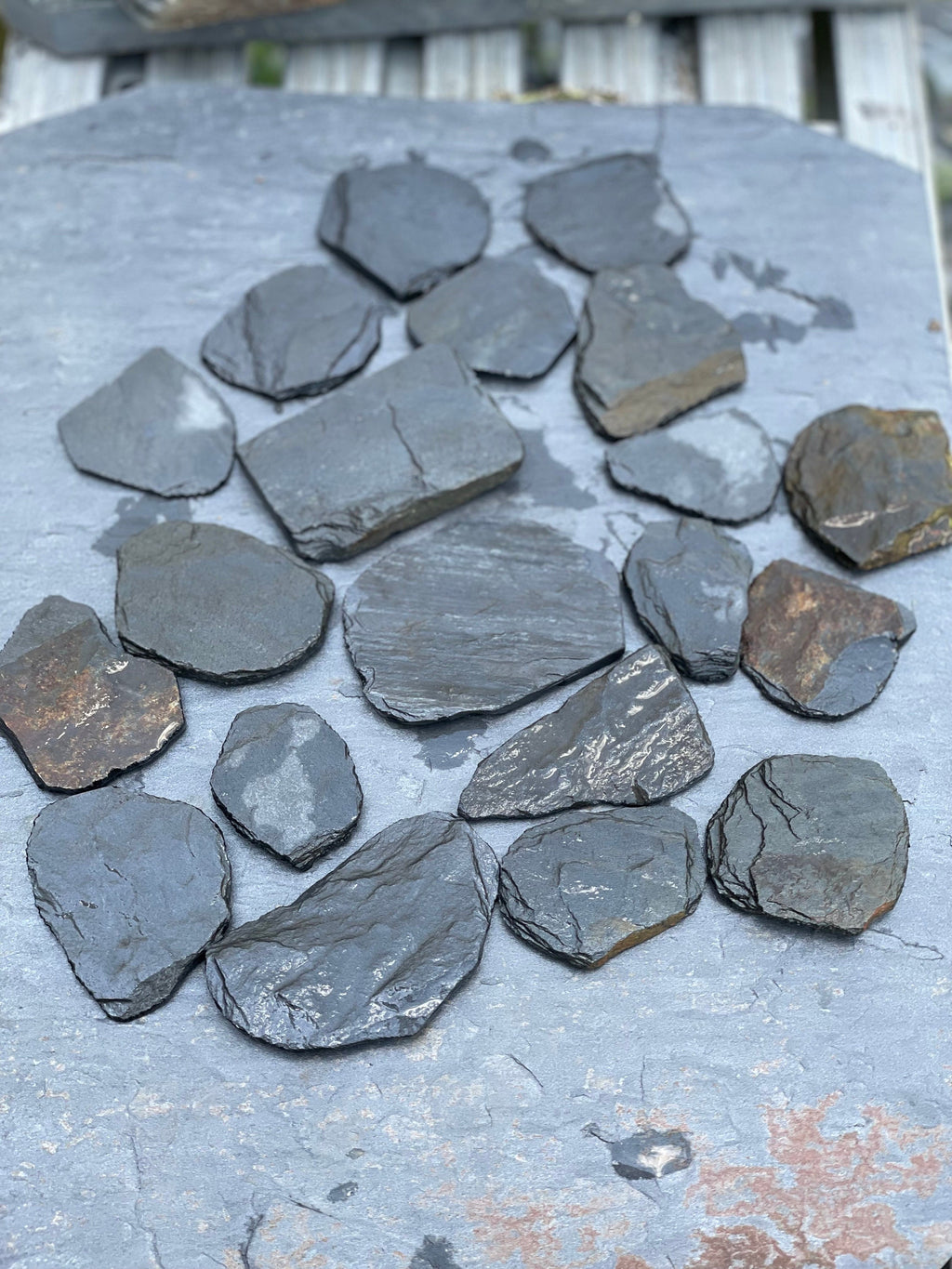 20 Small Slate Steppingstones — Fairy Garden