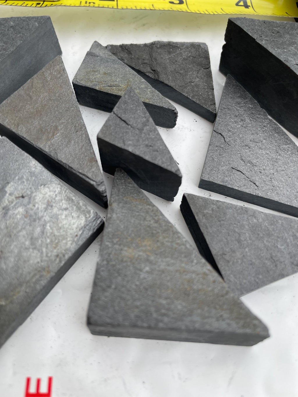 10 small slate triangles for Fairy Gardens and crafts