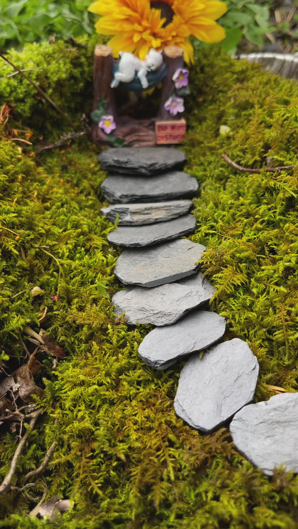 Ten small Slate Steppingstones For Fairy Gardens Or Crafts.