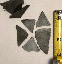 Load image into Gallery viewer, Make your own NATURAL SLATE STONE arrowheads. Easy to shape. Primitive tools, crafts, projects.
