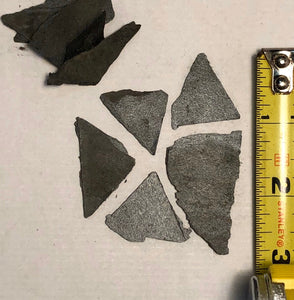 Make your own NATURAL SLATE STONE arrowheads. Easy to shape. Primitive tools, crafts, projects.