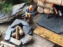 Load image into Gallery viewer, Fairy Garden NATURAL SLATE STONE miniature fire pit, walk way, walls. Kids projects.

