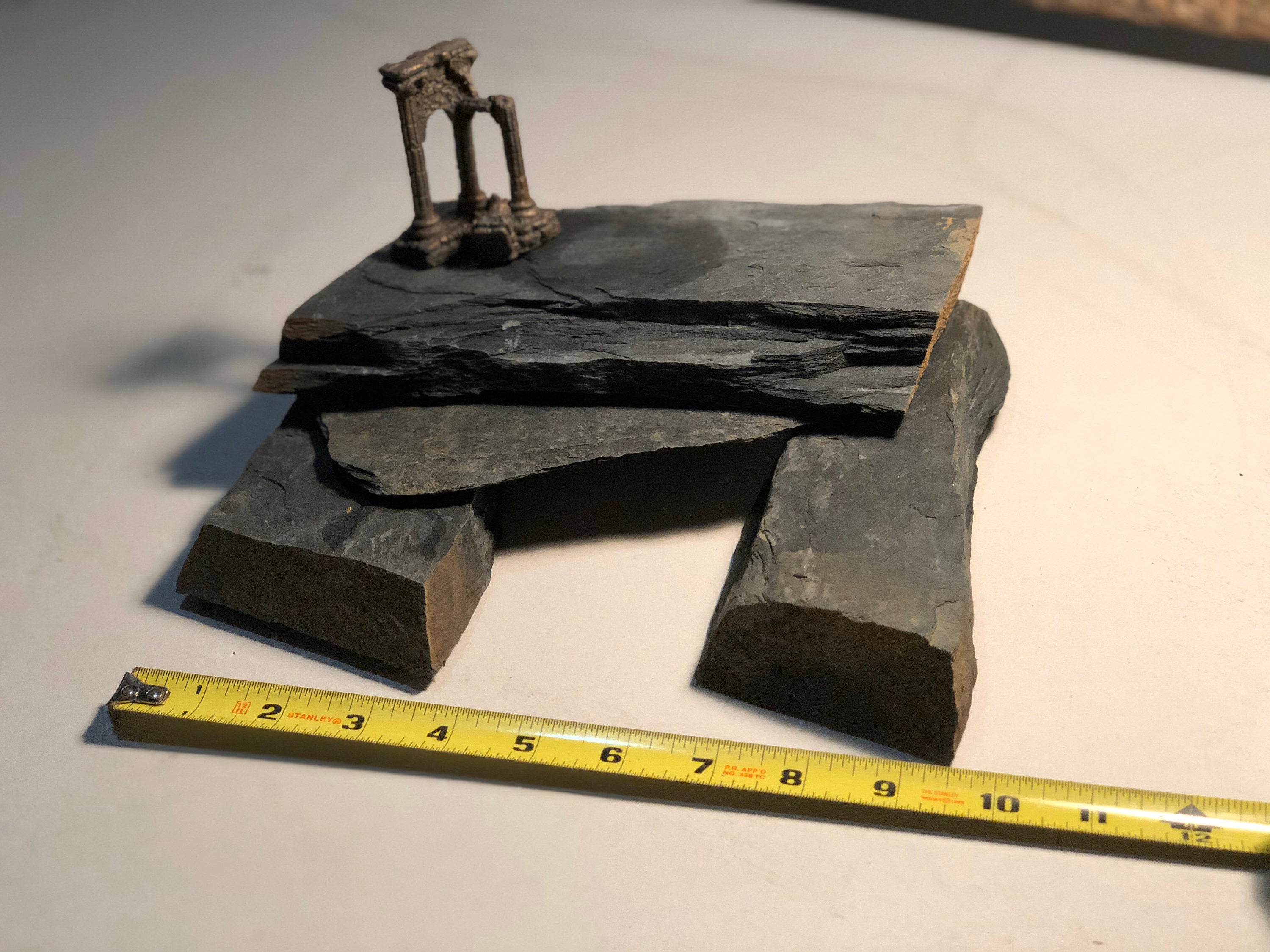 Natural Slate Rock Cave Fish Tank Aquarium Decor For Reptiles, Spiders, Turtles.
