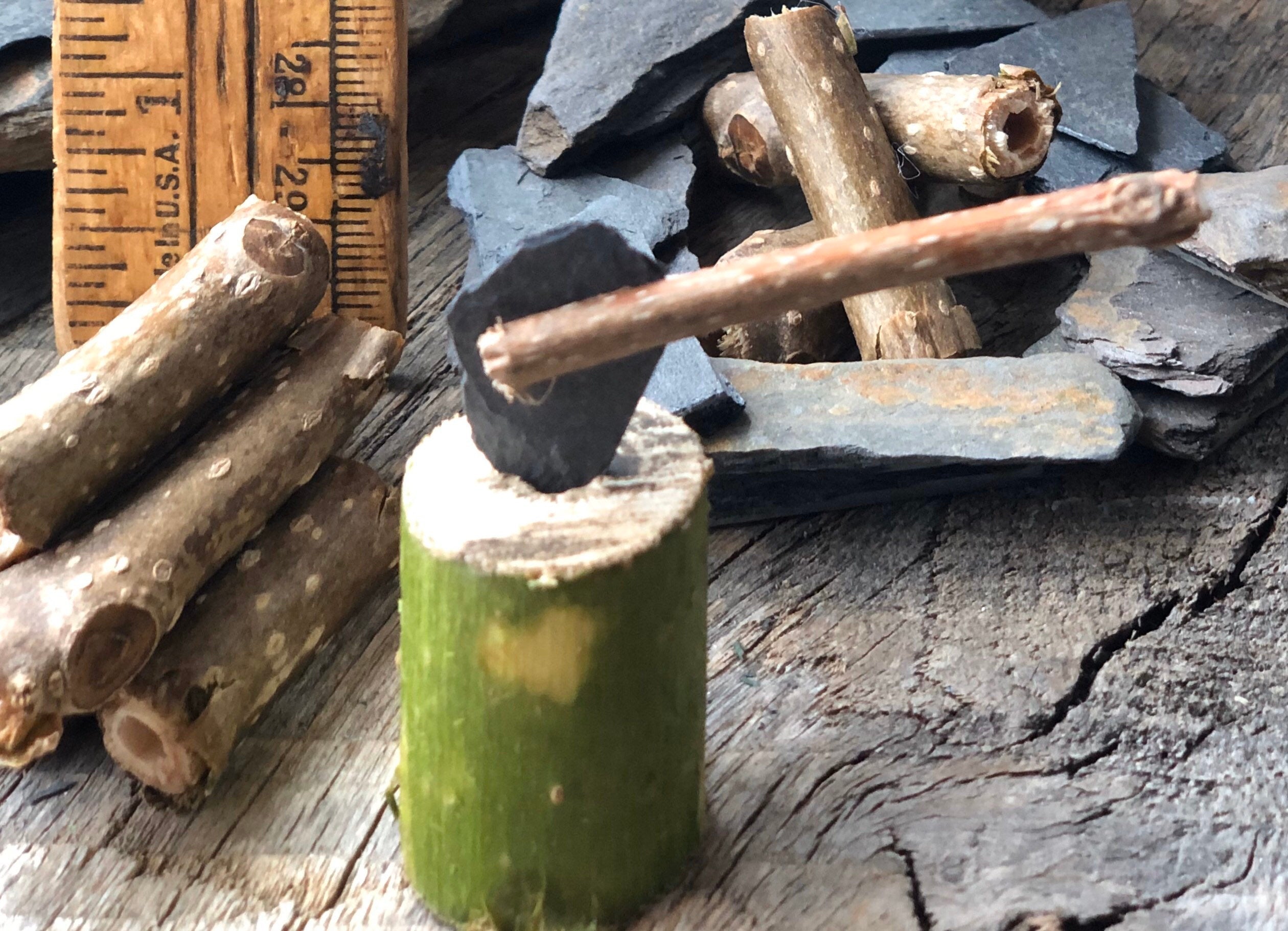Make your own NATURAL SLATE STONE arrowheads. Easy to shape. Primitive tools, crafts, projects.