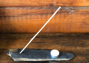 Aromatheraphy Incense Burner Stick  Holder Ash Catcher Natural Slate Stone.