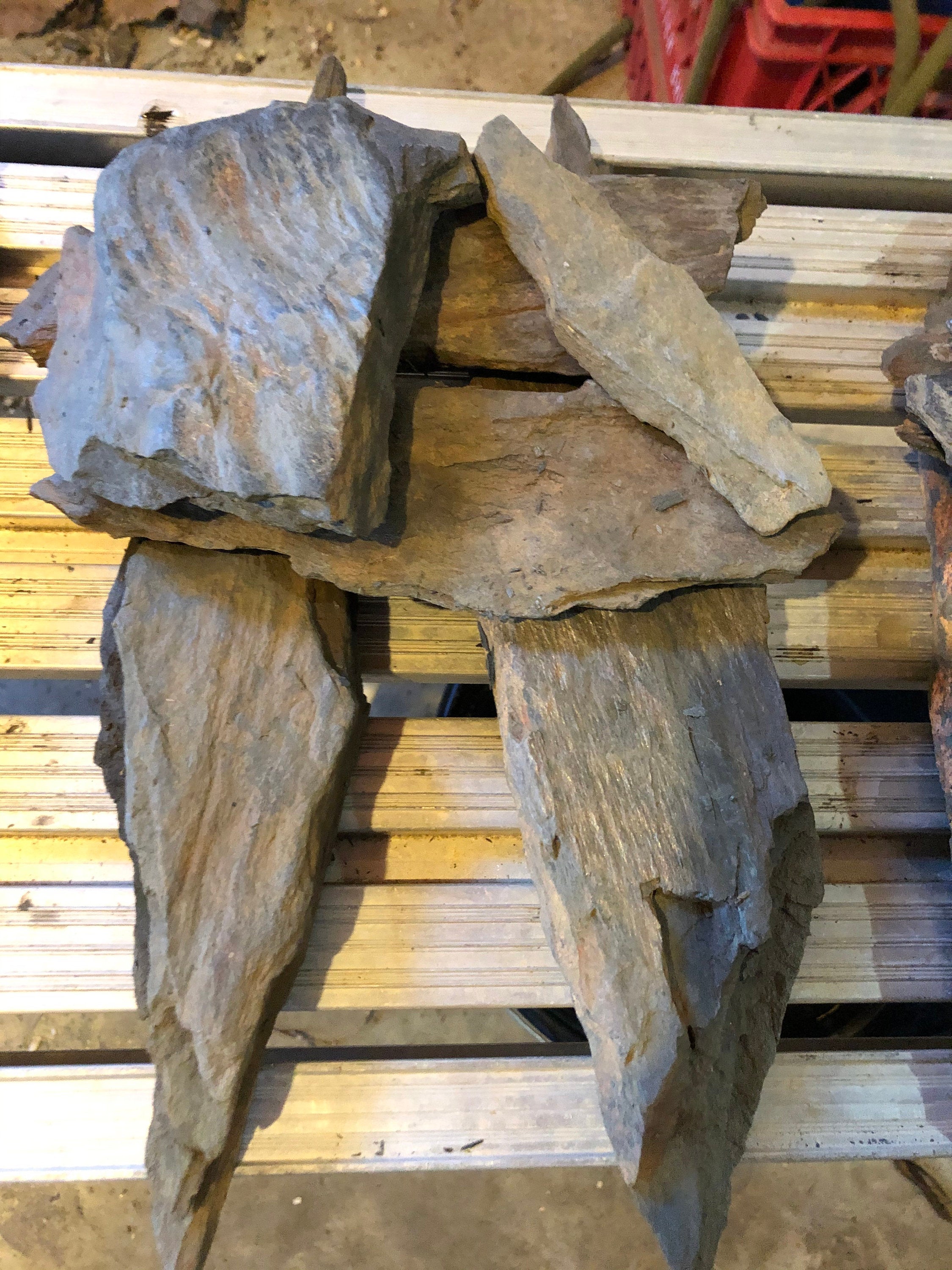 Natural Slate Rock Cave Fish Tank Aquarium Decor For Reptiles, Spiders, Turtles.