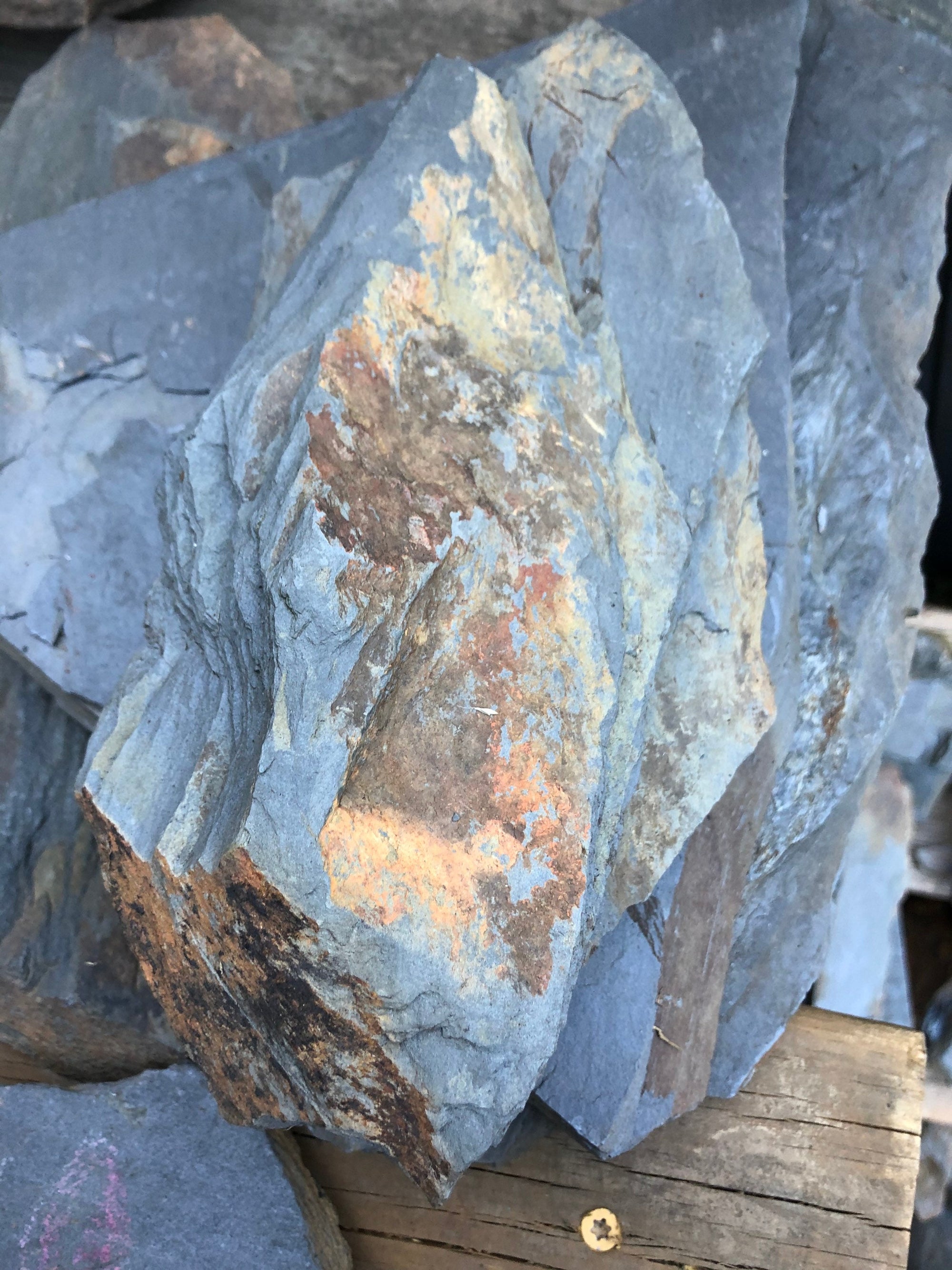 5 Pounds Rust Colored Slate Stone