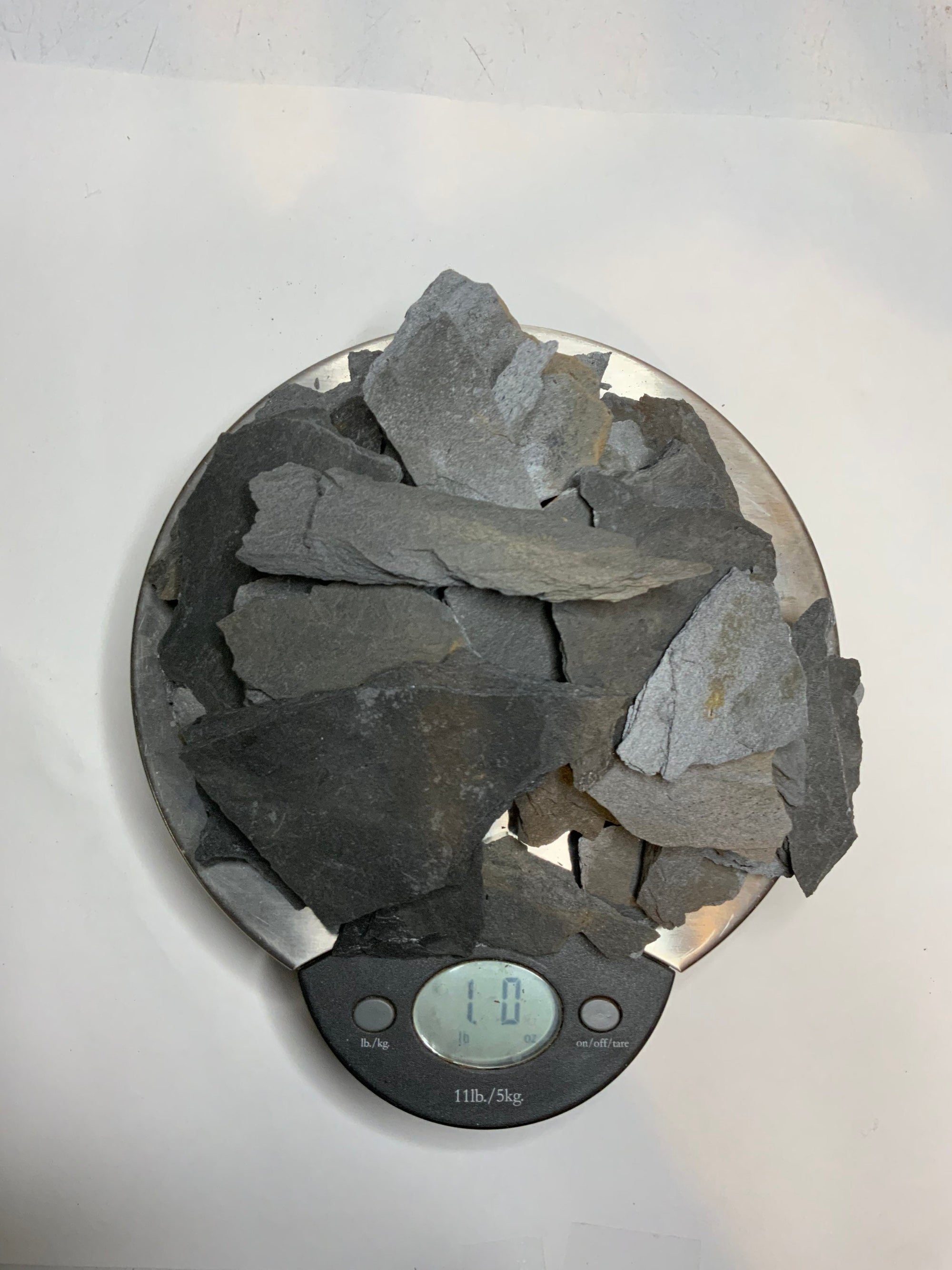 Slate Chips for mosaic or crafts. 1 lbs natural stone grey.