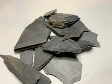 Load image into Gallery viewer, Slate Chips for mosaic or crafts. 1 lbs natural stone grey.
