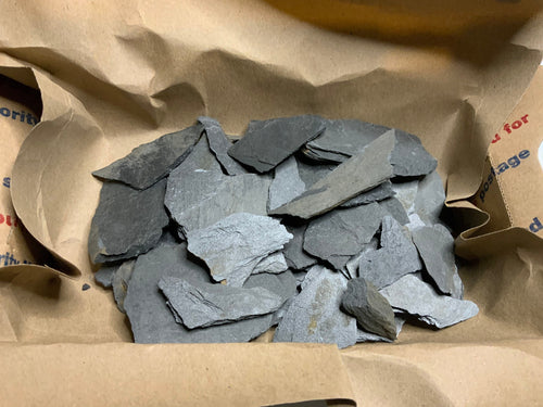 1 lb Grey Slate Chips for Mosaics