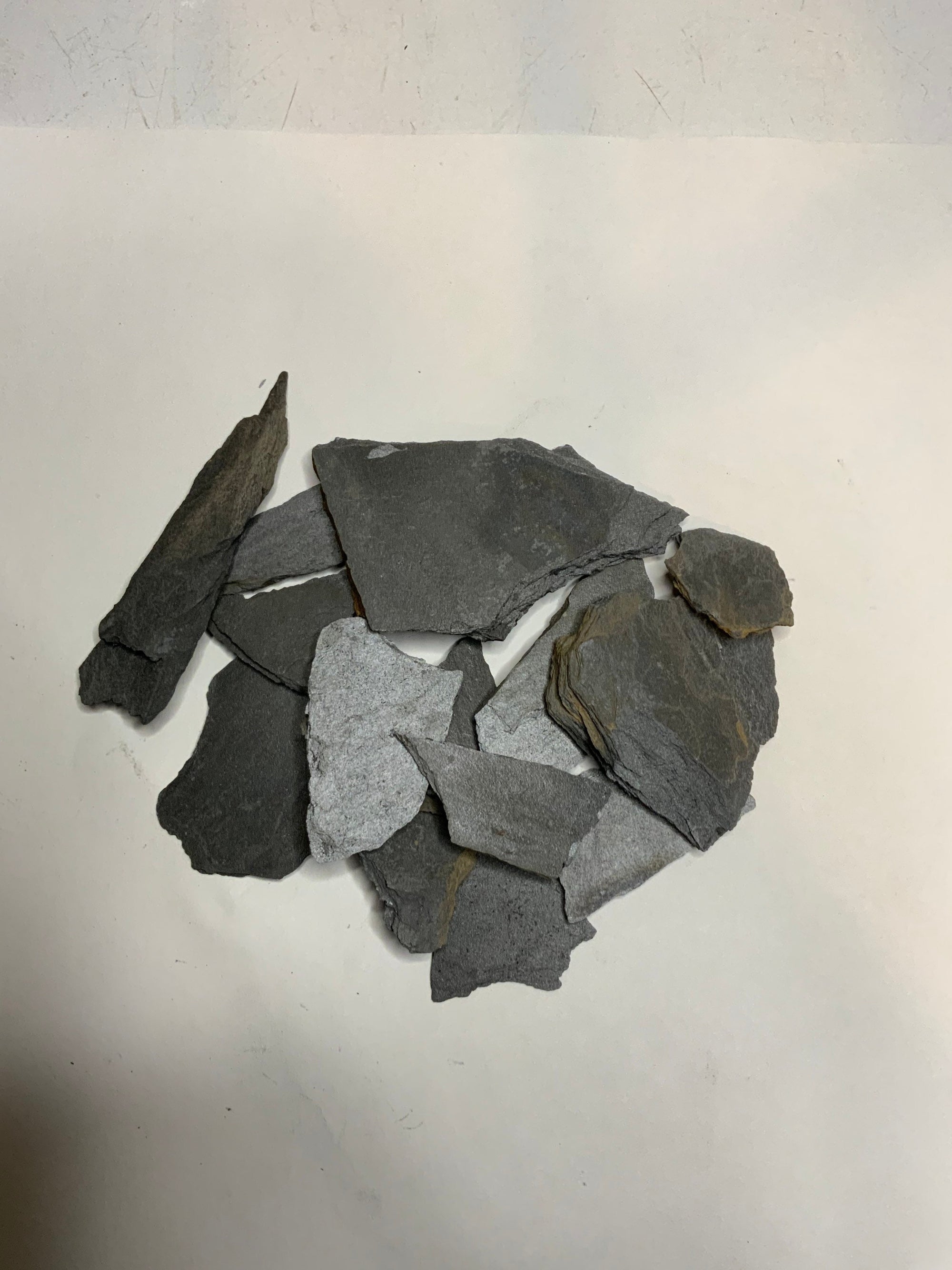 Slate Chips for mosaic or crafts. 1 lbs natural stone grey.