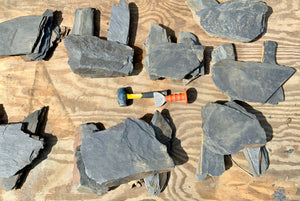 Large Natural Slate Cave withe slate stackers