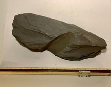 Load image into Gallery viewer, Historic piece! Only one!! Slate stone with drill bit impressions from the Welsh Quarrymen in the 1700-1800’s. Unique collectible.
