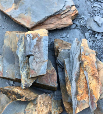Large box. 10lbs. Rust colored slate stone for mosaic or crafts. FREE SHIPPING!!