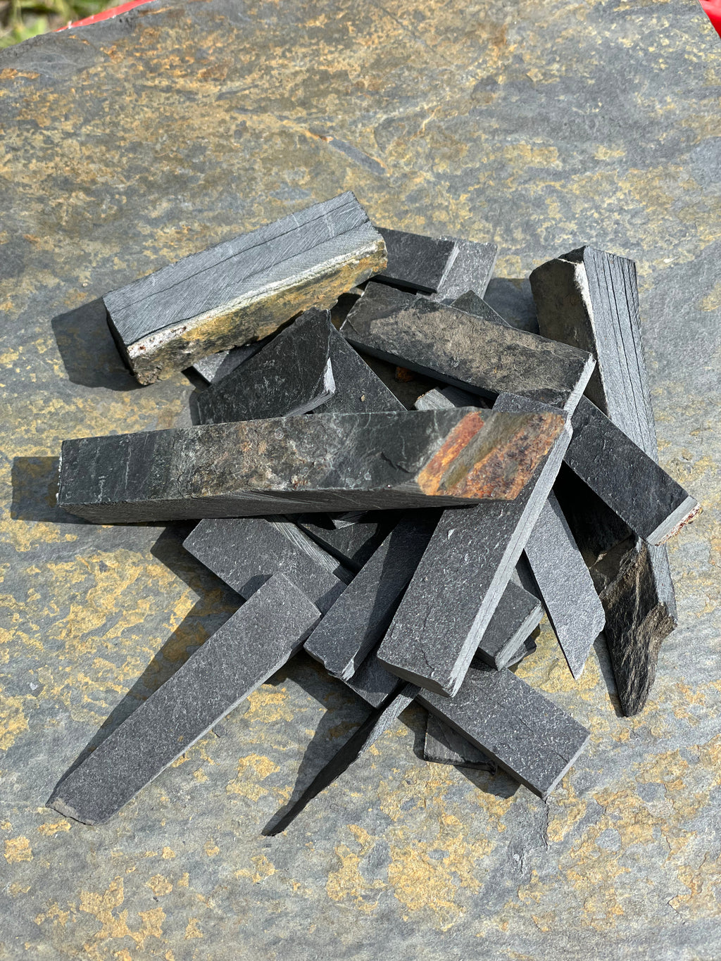 Chips Rods Natural Slate Rods & Chips for Mosaics | The Clean Slate Company
