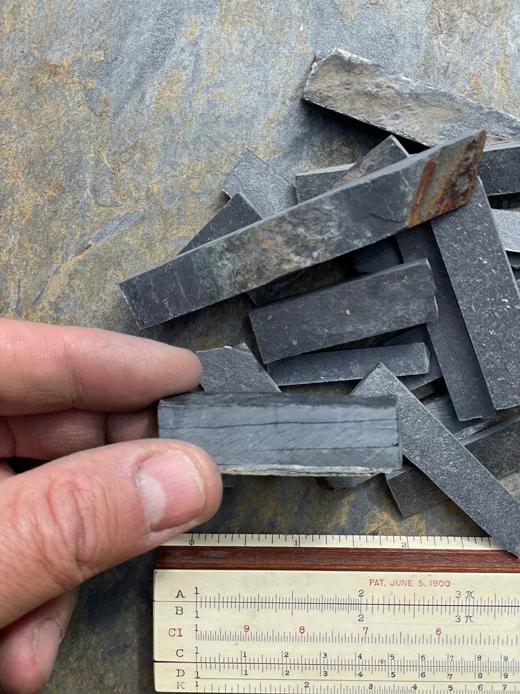 Chips Rods Natural Slate Rods & Chips for Mosaics | The Clean Slate Company