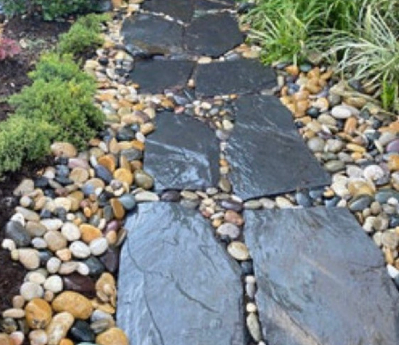 10 Natural Slate Steppingstones